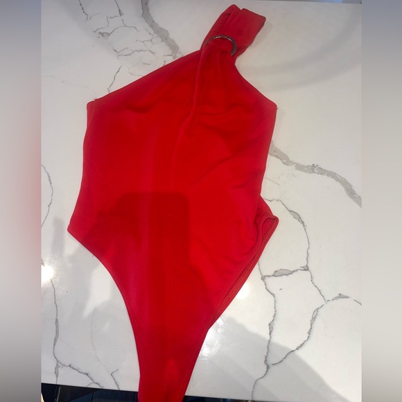Zara Tops - Red half arm bodysuit